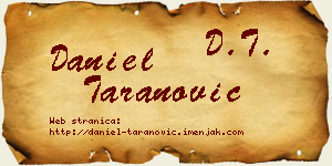 Daniel Taranović vizit kartica
